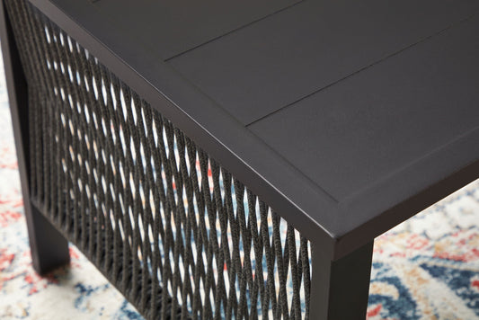 Bridges Beach - Loveseat, Lounge Chairs, Table Set (Set of 4) - Gray