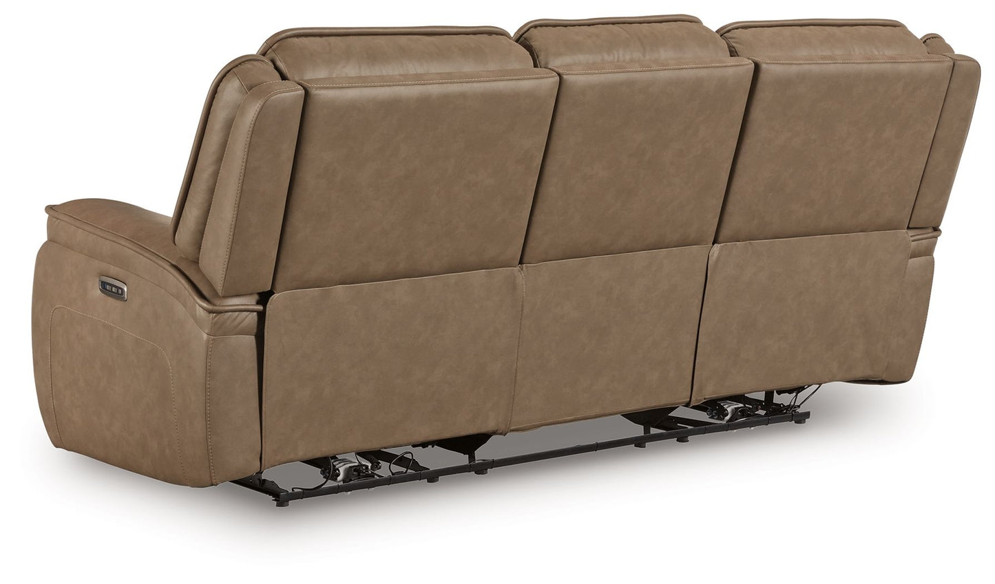 Glencroft - Power Reclining Sofa With Adjustable Headrest - Sahara