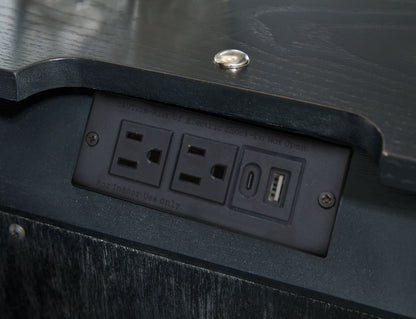 Rowanbeck - One Drawer Night Stand - Black