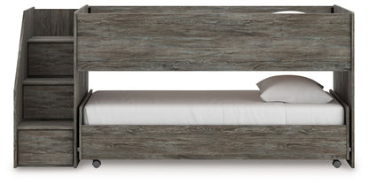 Frandern - Twin Over Twin Loft Bed - Gray
