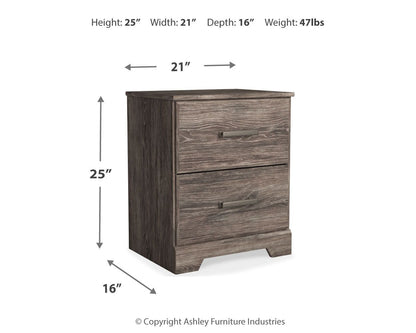 Ralinksi - Two Drawer Night Stand - Gray