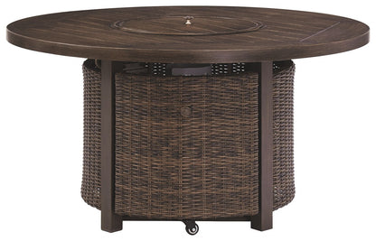 Paradise Trail - Round Fire Pit Table - Medium Brown