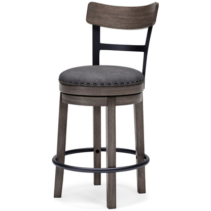 Caitbrook - UPH Swivel Barstool  - Gray