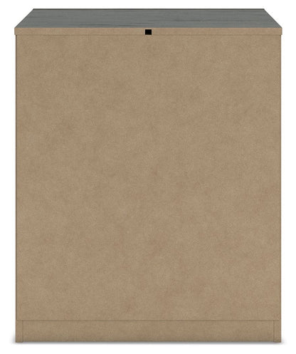 Fraluna - Two Drawer Night Stand - Charcoal