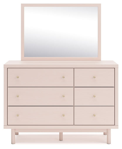 Wistenpine - Dresser And Mirror - Blush