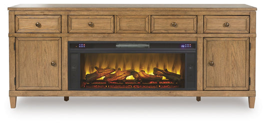 Sharlance - 81" TV Stand With Electric Fireplace