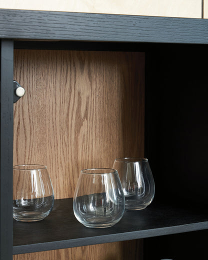 Armenleigh - Bar Cabinet - Black / Brown