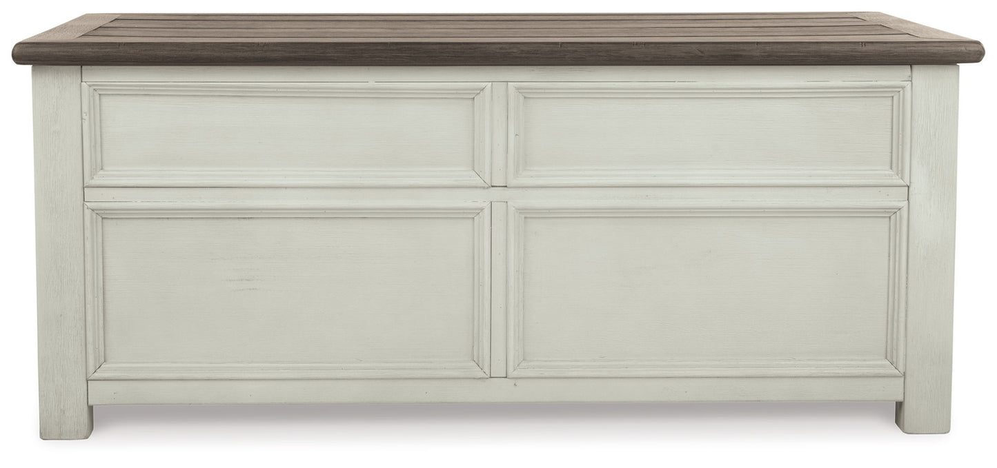 Bolanburg - Lift Top Cocktail Table - White / Brown / Beige