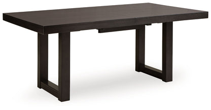 Neymorton - Rectangular Dining Room Butterfly Extension Table - Dark Grayish Brown