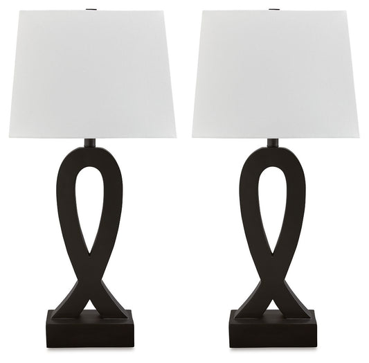 Markellton - Poly Table Lamp (Set of 2) - Black