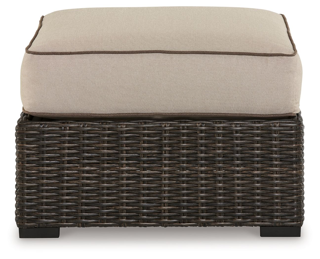 Coastline Bay - Ottoman With Cushion - Brown