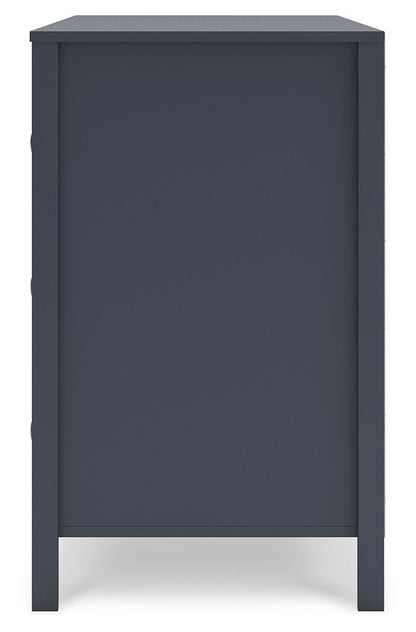 Simmenfort - Six Drawer Dresser - Navy Blue