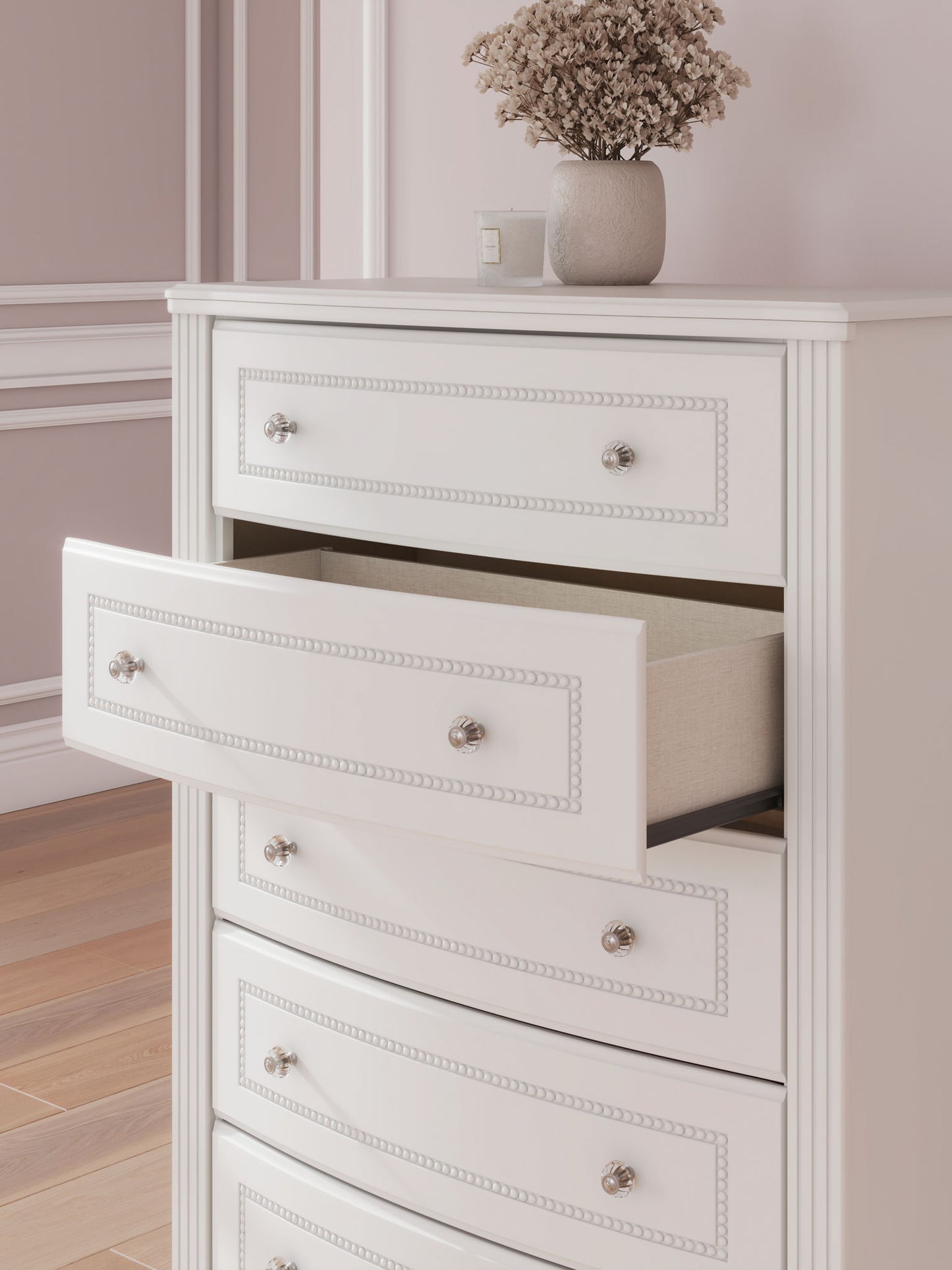 Kozlani - Five Drawer Chest - White