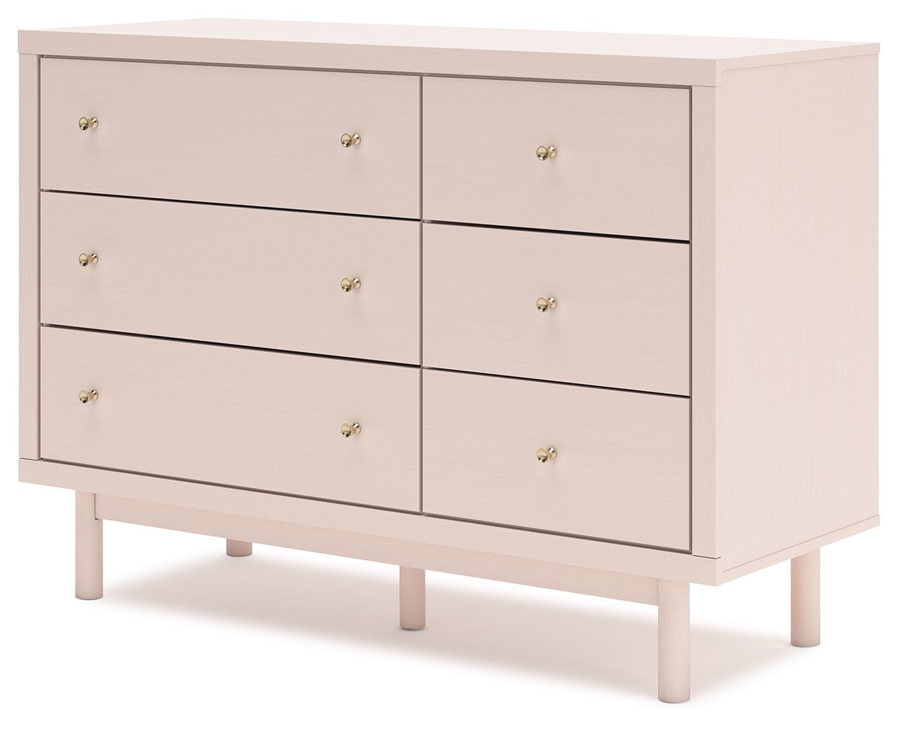 Wistenpine - Six Drawer Dresser - Blush