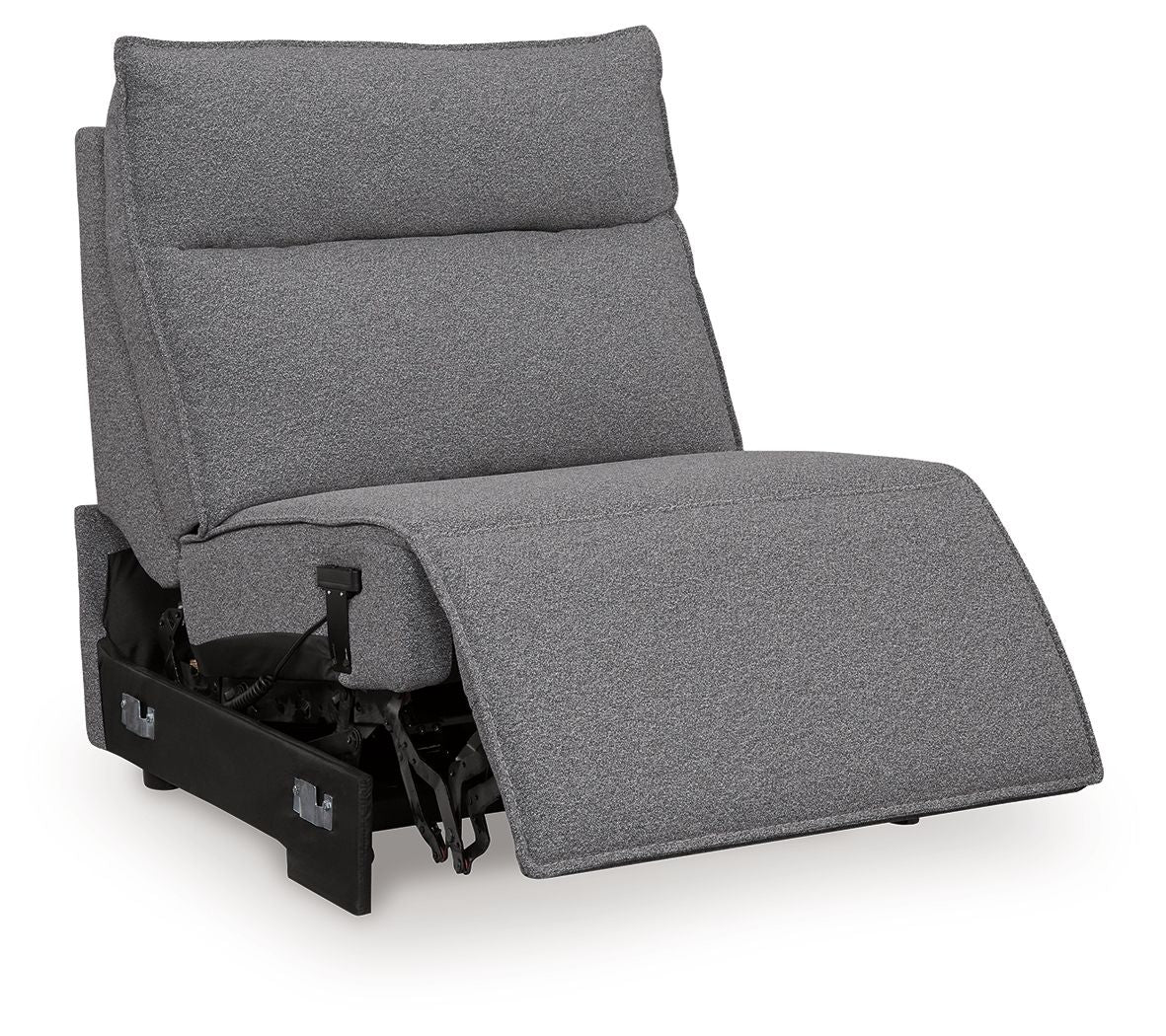 Modmax II - 8-Piece Power Reclining Sectional With LAF Press Back Power Chaise And Console - Salt And Pepper