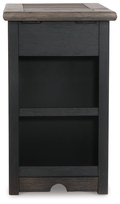 Tyler Creek - Chair Side End Table - Grayish Brown / Black