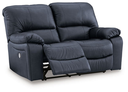 Leesworth - 3 Pc. - Power Reclining Sofa, Power Reclining Loveseat, Power Rocker Recliner - Ocean