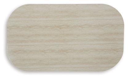 Kimora - Rectangular Cocktail Table - Beige / Dark Brown