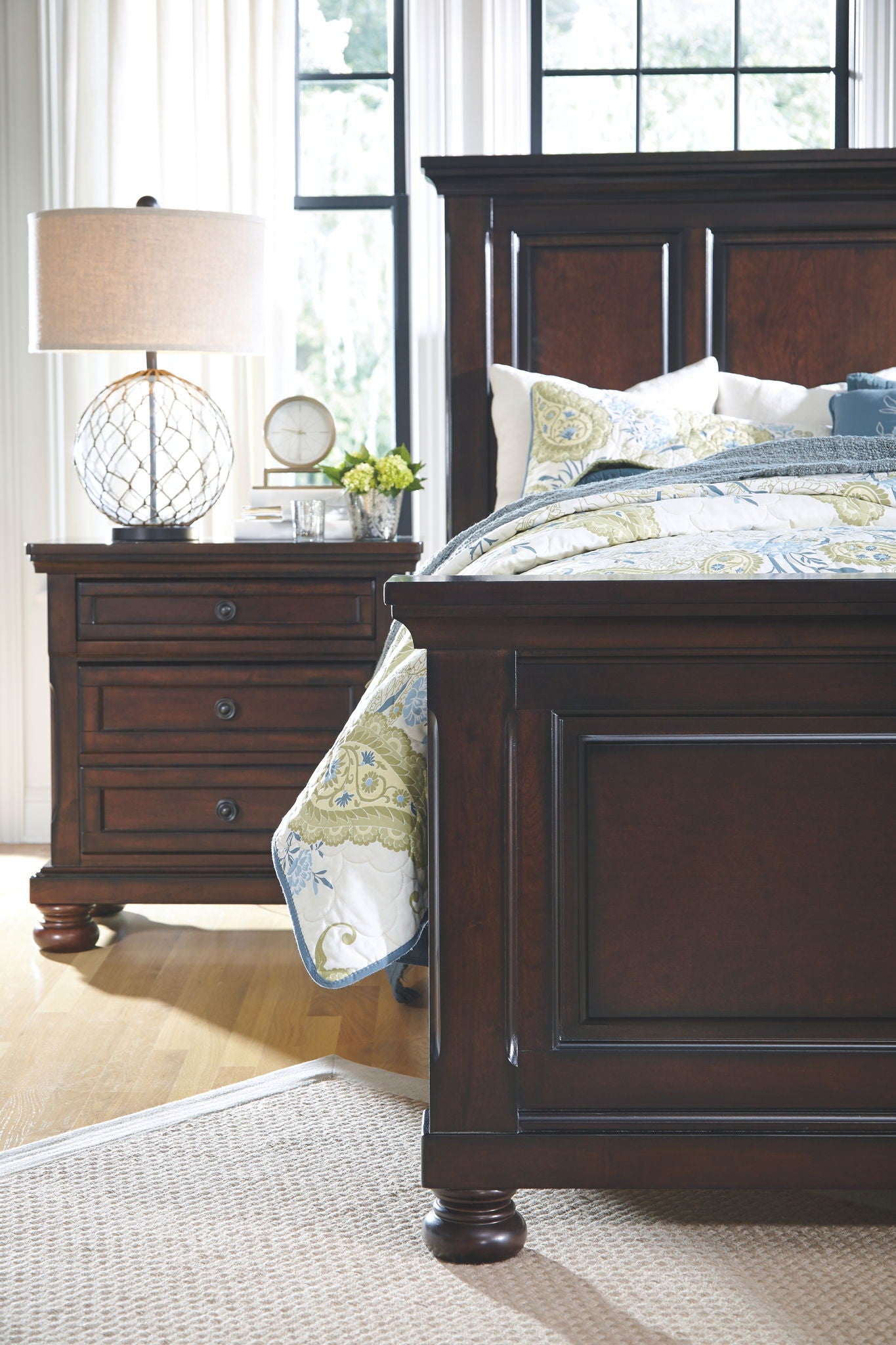 Porter - Two Drawer Night Stand - Dark Brown