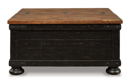 Valebeck - Lift Top Cocktail Table - Black / Brown