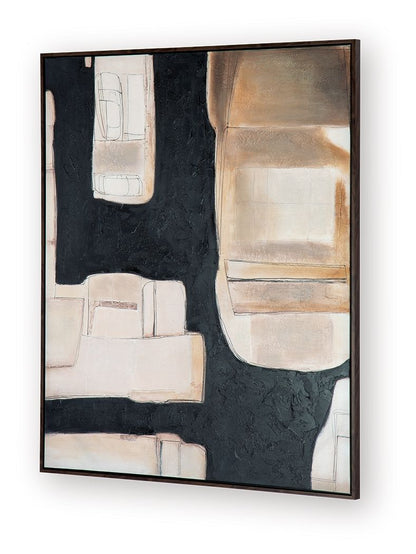 Feyville - Wall Art - Black / Brown / Cream