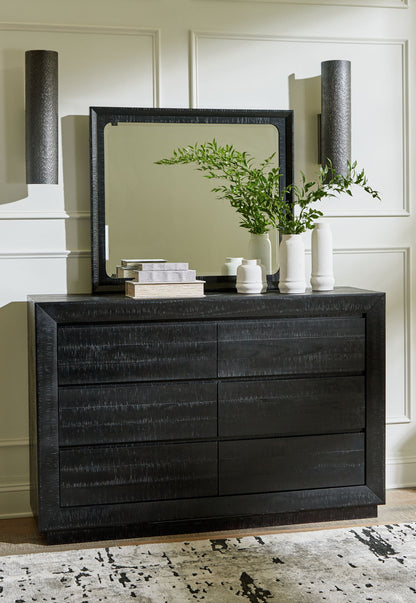 Londer - Dresser And Mirror - Black