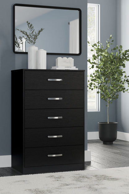Finch - Five Drawer Chest - 46" Height - Black
