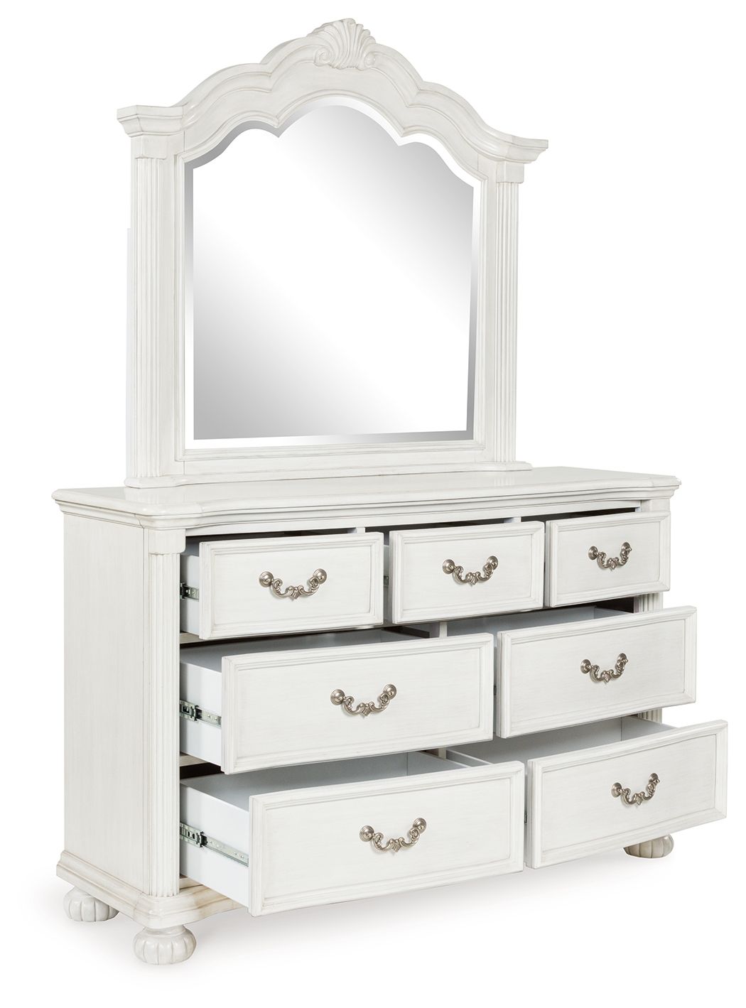 Montelaine - Dresser And Mirror - Antique White