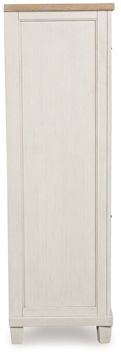 Shaybrock - Door Chest - Antique White / Brown