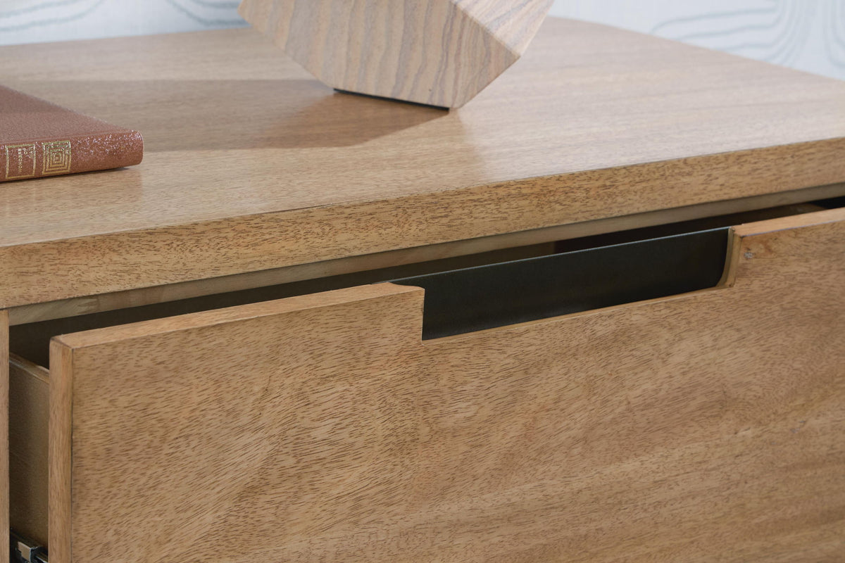 Pamaria - Two Drawer Night Stand - Light Brown