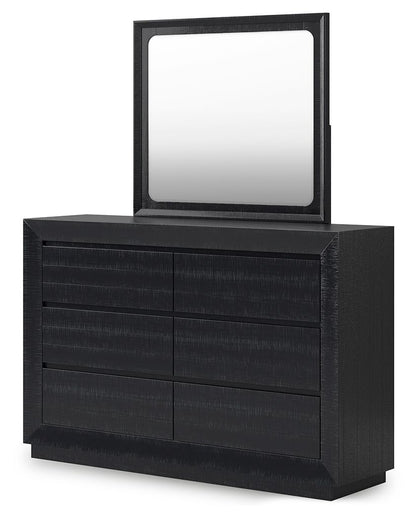 Londer - Dresser And Mirror - Black