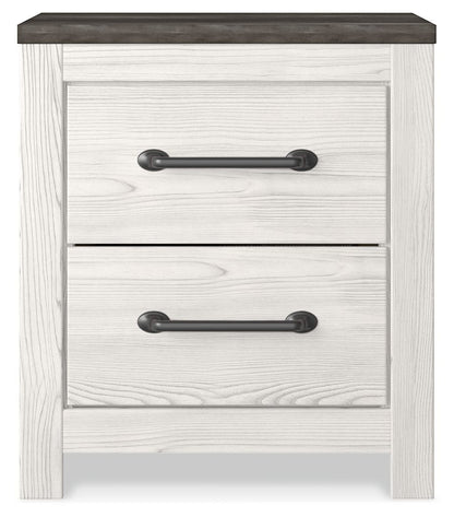 Gerridan - Two Drawer Night Stand - White / Gray