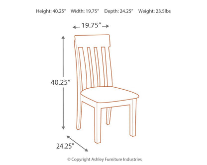 Haddigan - Dining UPH Side Chair (Set of 2) - Dark Brown