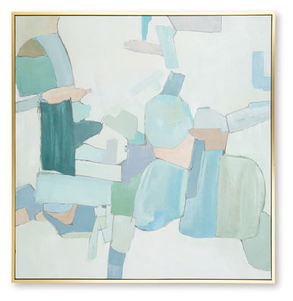 Wynburn - Wall Art - White / Blue / Green