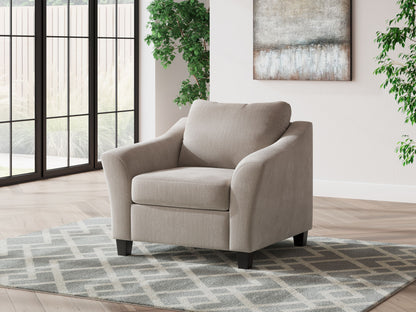 Willarae - 2 Pc. - Chair And A Half, Ottoman - Taupe