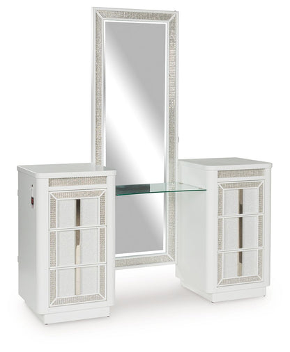 Chalanna - Vanity With Mirror - White