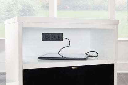 Gardoni - Chair Side End Table - White / Black