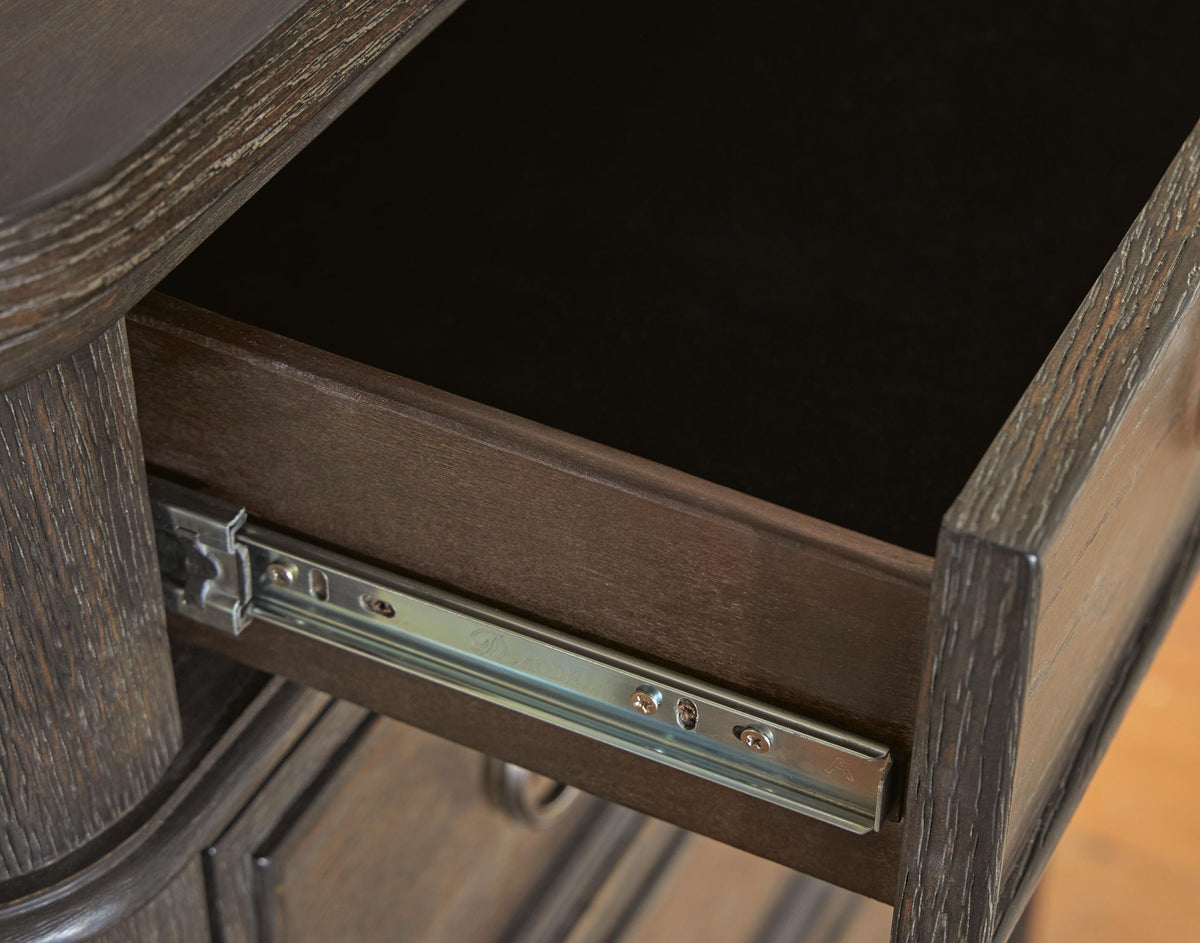 Wickenger - Two Drawer Night Stand - Dark Brown