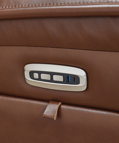 Healy Pier - Power Reclining Sofa / Adj Headrest - Chocolate
