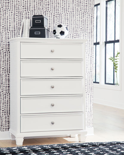 Fortman - Five Drawer Chest - White