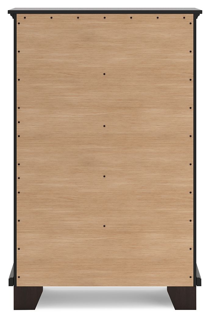 Covetown - Five Drawer Chest - Dark Brown