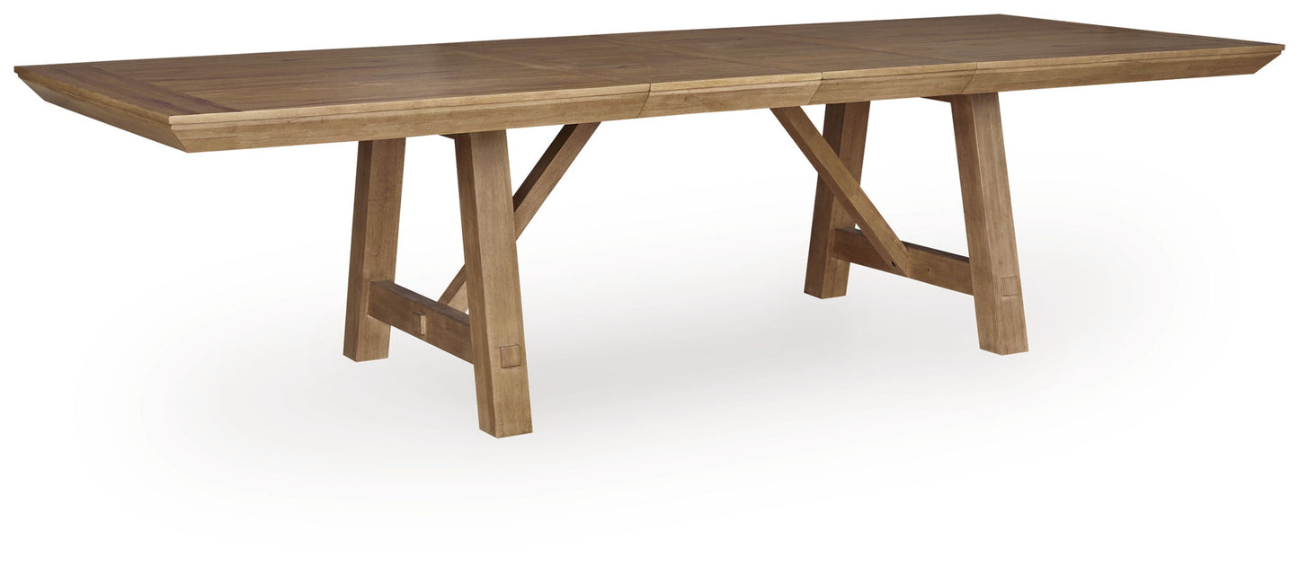 Ridgester - Rectangular Dining Room Extension Table - Light Brown