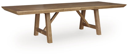 Ridgester - Rectangular Dining Room Extension Table - Light Brown