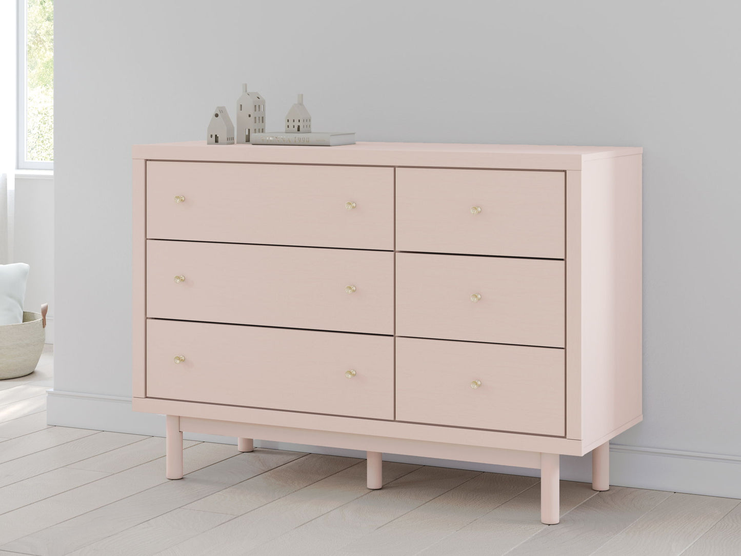 Wistenpine - Six Drawer Dresser - Blush