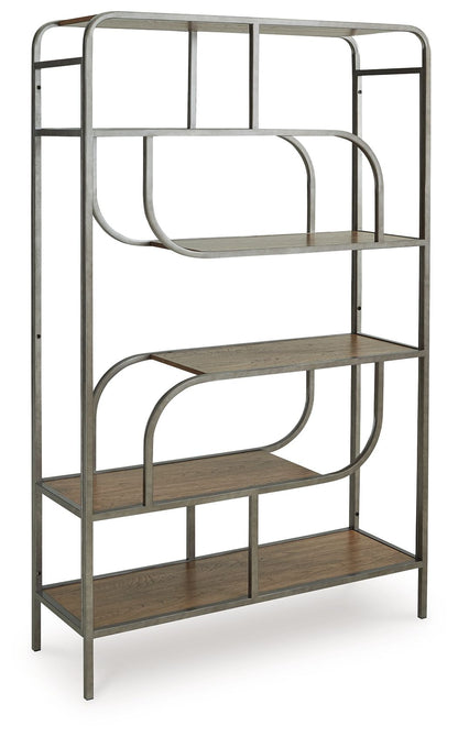 Jaddon - Bookcase - Brown / Antique Silver