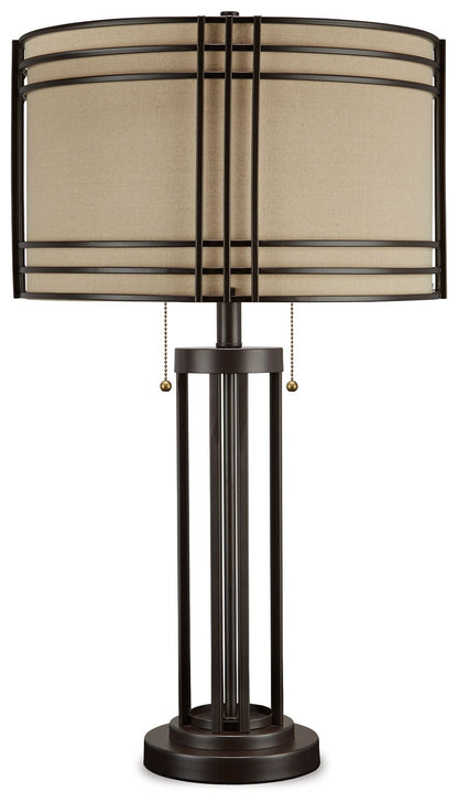 Hanswell - Metal Table Lamp  - Dark Brown
