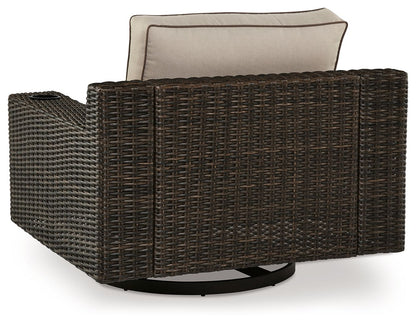 Coastline Bay - Swivel Lounge W/ Cushion - Brown