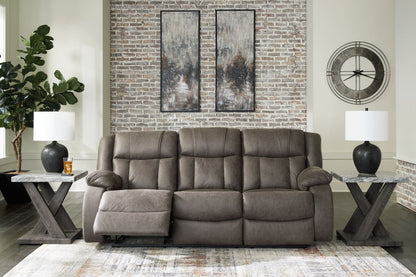 First Base - Reclining Sofa - Gunmetal