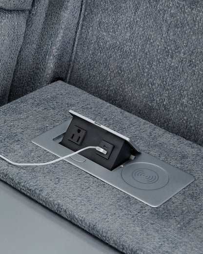 Studio Cave - Power Reclining Sofa - Steel