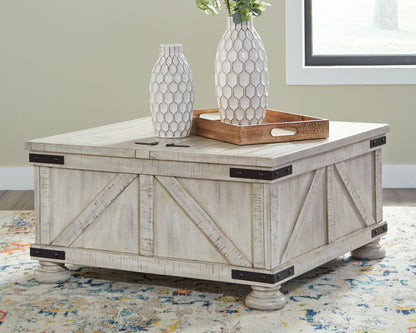 Carynhurst - Cocktail Table with Storage - Whitewash